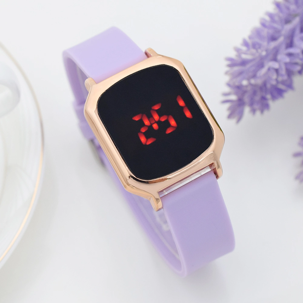 Customize Factory Lady Digital Watch Wholesale Cheap Silicon Wrist Watch