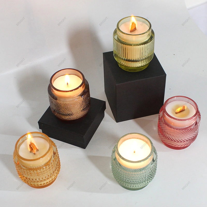 Vidro de vendas directas da fábrica Véas Luxury Safety, soja natural pura Vela de cera Candle perfumado personalizado