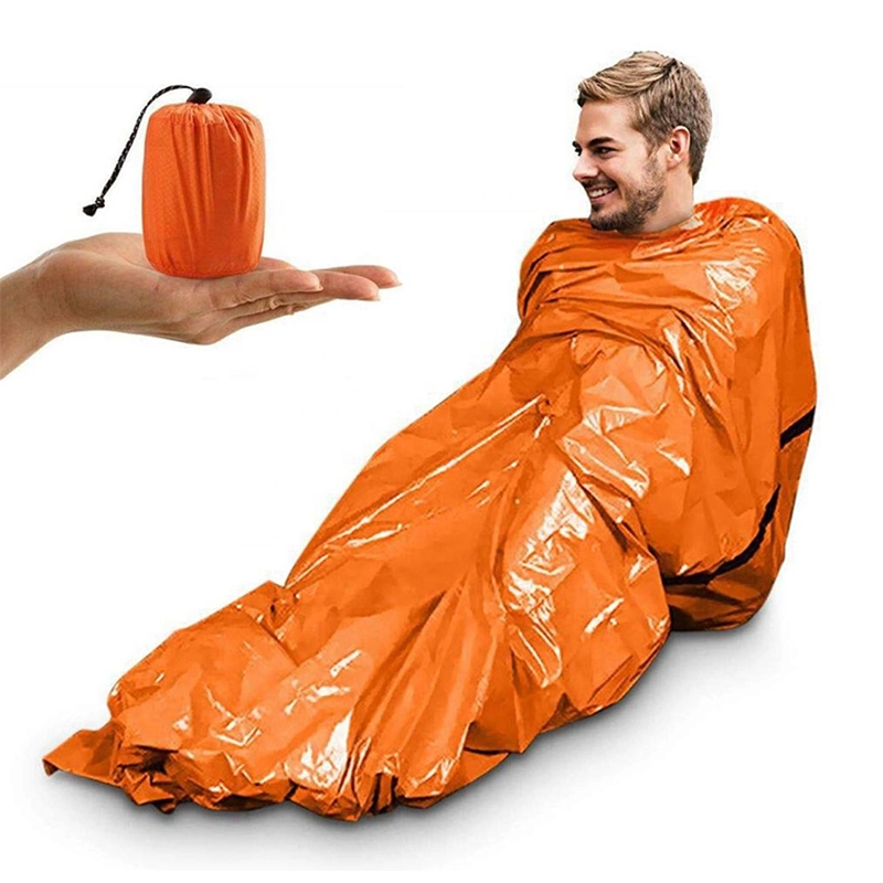 Notfall erste Hilfe Orange Customized Wasserdicht Leben Bivy behält sich Wärme Schlafsack für Camping