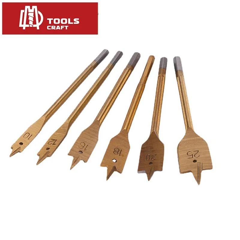 High quality/High cost performance  Carbon Steel Flat Wood Spade Drill Bits with Screw Tip for Wood