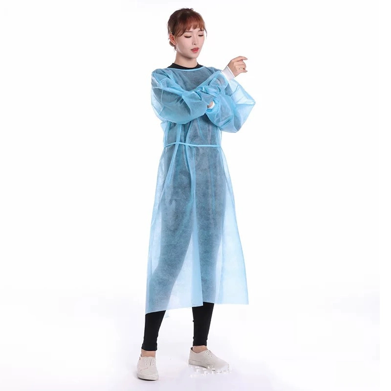 Disposable PP Isolation Gown Protective Apparel Light Weight Isolation Gown