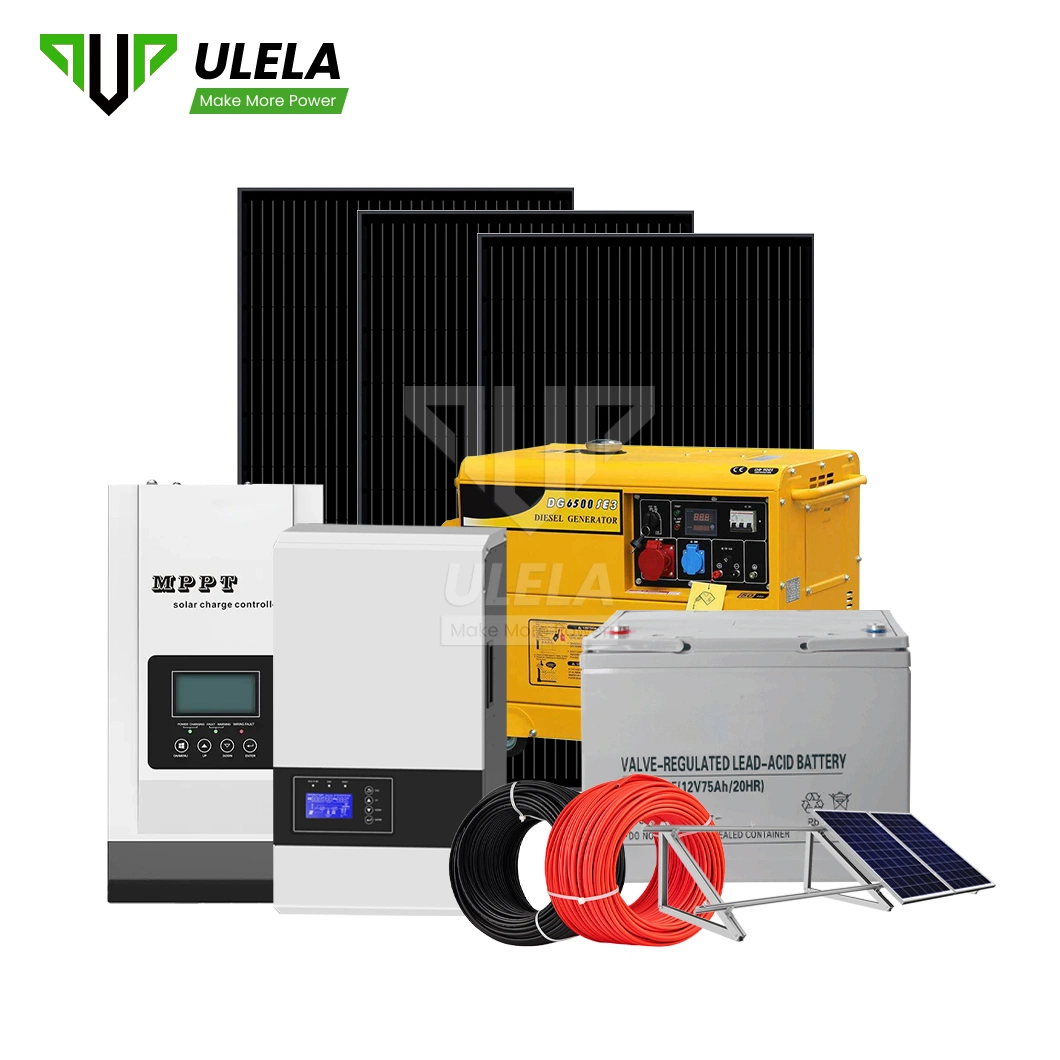 Ulela 4kw Solar System Price Factory 1000 Watt off Grid Solar Energy System China PV-Diesel Hybrid Energy Power Generation