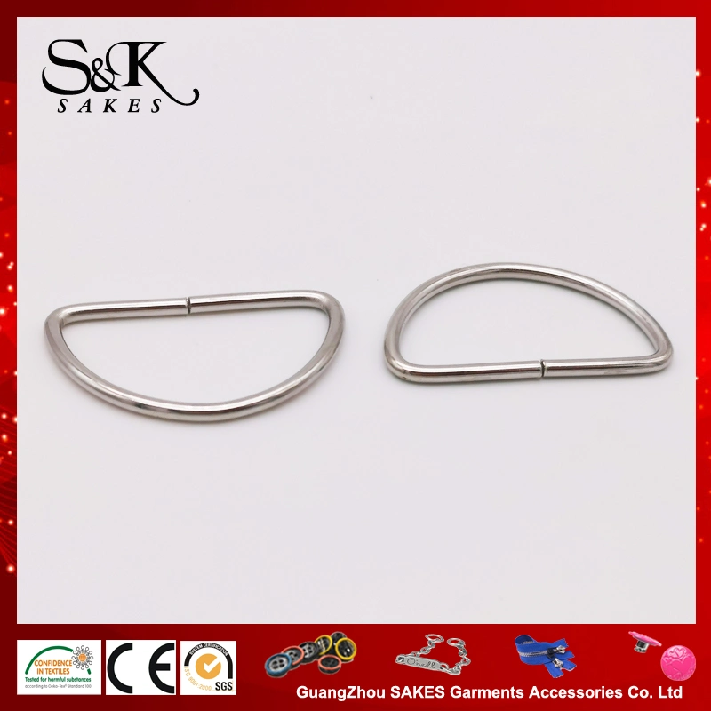 Hot Sale Iron Quality Metal D Ring Buckle for Belt, Bag and Garments