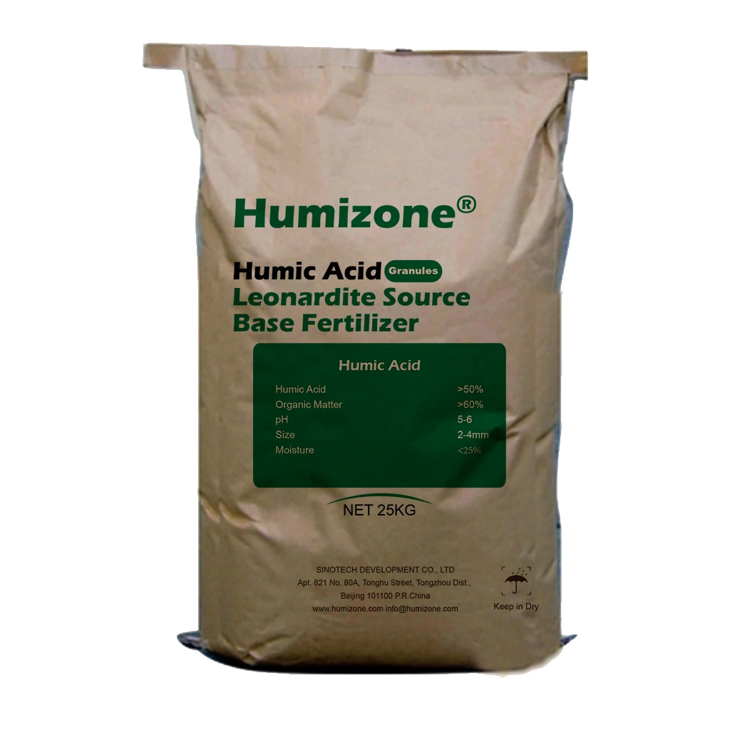 Humizone Base Fertilizer Source de léonardite de la plus haute qualité Poudre/Granulé d'acide humique