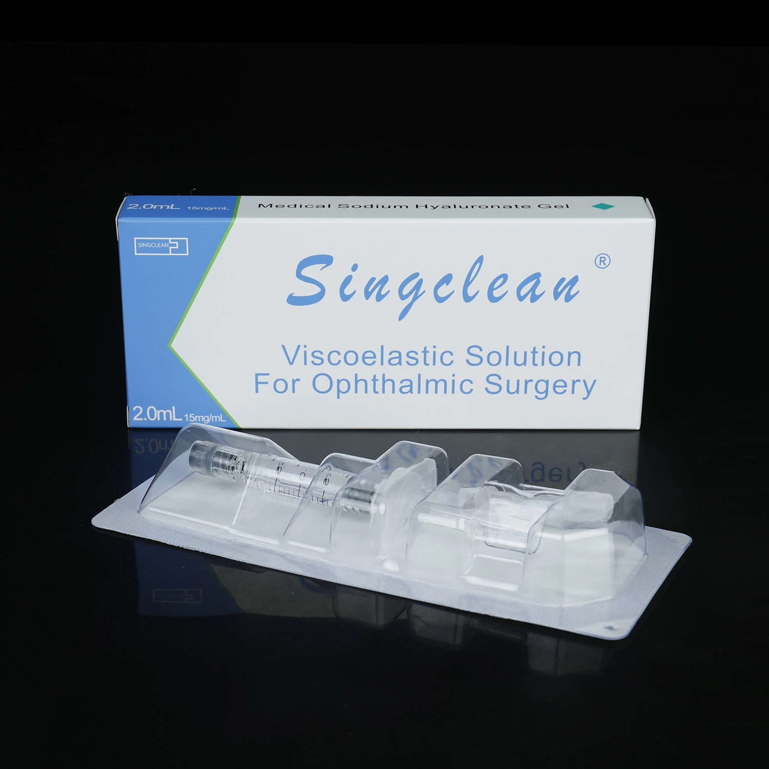 Fabricación Singclean 1ml, 2ml, Bd marca jeringa en estuche de protección de las células endoteliales Viscolastic solución para el adulto