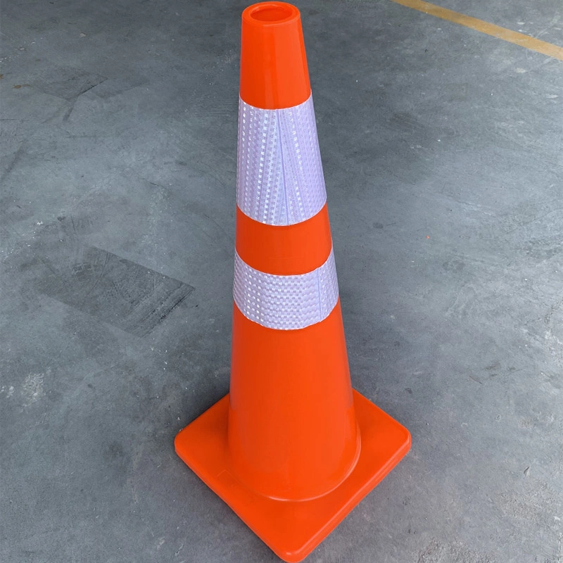 90cm 4,2kgs Cono de seguridad vial de PVC naranja