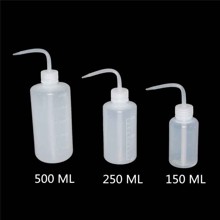 150/250/500ml Transparent Wash Bottle Watering Diffuser Plastic Tattoo Squeeze Bottle with Nozzle