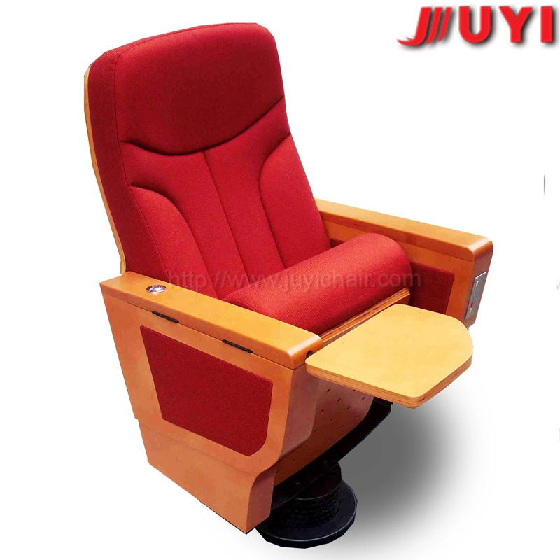 Jy-999d Oficina Venta al por mayor Recliner Inglés Películas Pieza de madera con escritura Tablet Conferencia asientos Teatro sillas para sala de reuniones