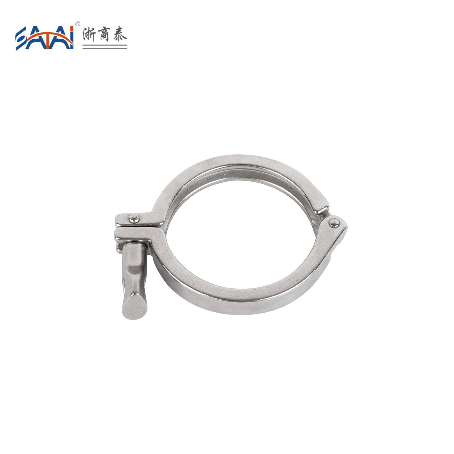 Heavy Duty SS304 Stainless Steel Pipe Fitting Clamp Single Hinge Overlap Clamp