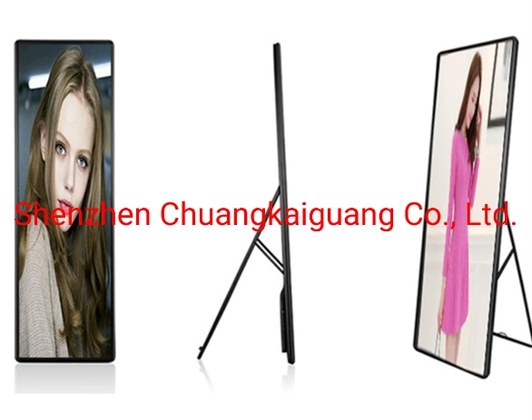 Indoor P2/P2.5/P3mm Movable Full Color LED Poster Display Screen for Advertising (Use WiFi/USB to control)