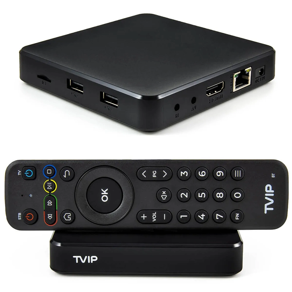 Conjunto de sistemas operativos Linux originais Android 11 Top Box Tvip 705 S905W2 1g 8g suporte para caixa de transmissão IPTV Dual WiFi Bt Leitor multimédia remoto Protal IP-TV Tvip705