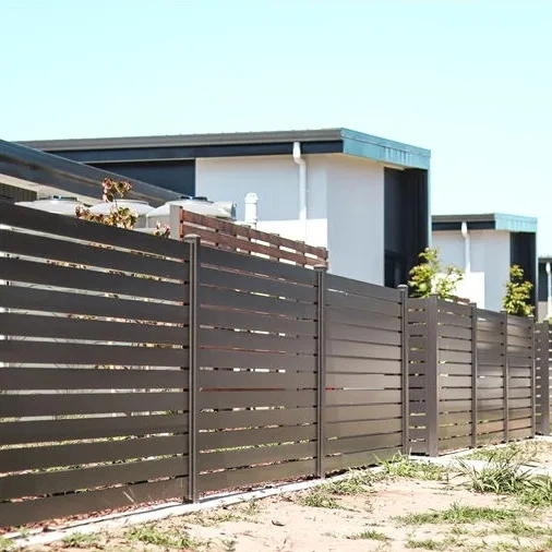 OEM Australia Nueva Privacidad Slat aluminio Fence Paneles aluminio Jardín Vallas