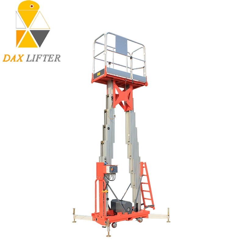 Hot Sale Dual Mast Strong Structure Hydraulic Aluminum Vertical Lifting Equipment