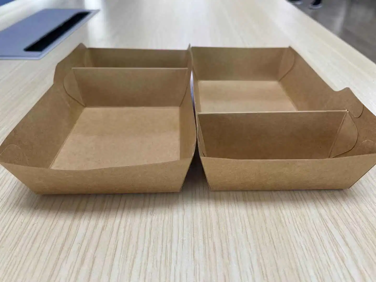 Embalagem de alimentos retire salada Sushi Sanwich Rectangle Kraft Paper Taça