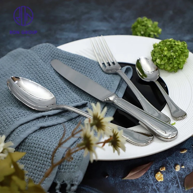 Western Restaurant Hotel Kitchen Silver Stainless Steel Western Food Tableware