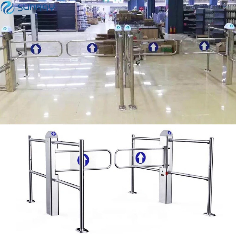 Supermarket Entrance Swing Barrier Gate with Alarm System