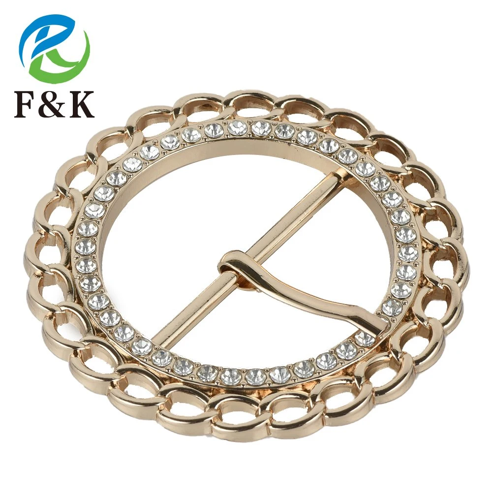 New Fashion Clothing Round Crystal Buckle