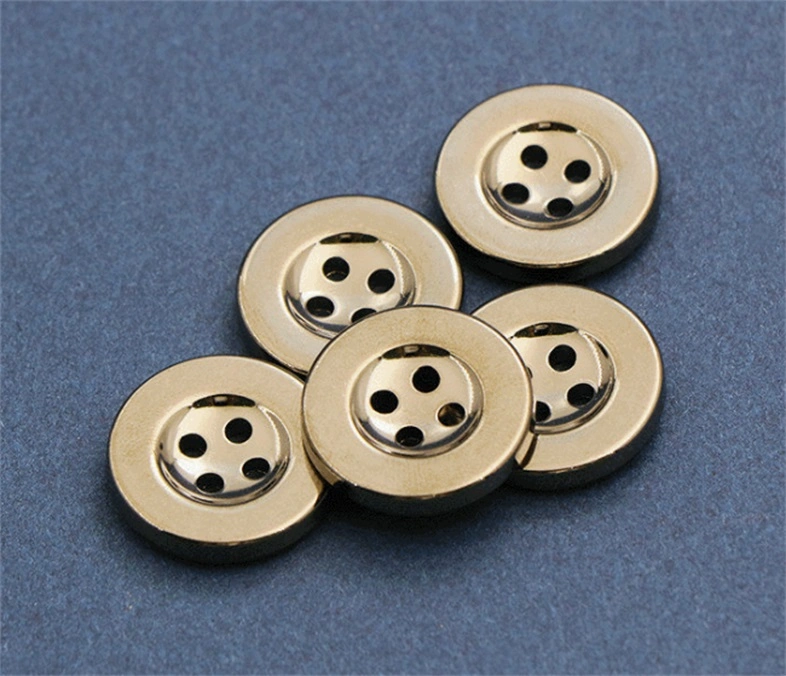 Custom Four-Eye ABS Plastic Electroplating Buttons Silver Golden Color Bt0722