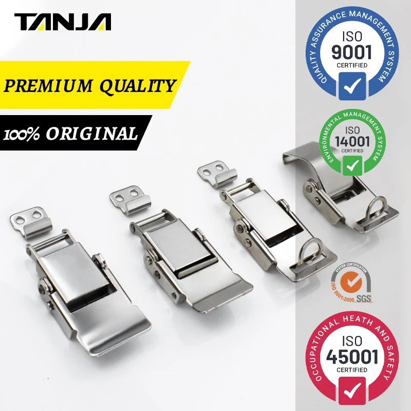 Industrial Stainless Steel Hardware Flexible & Damping Toggle Latch for Medical Devices with Lockhole Buckle Hasp