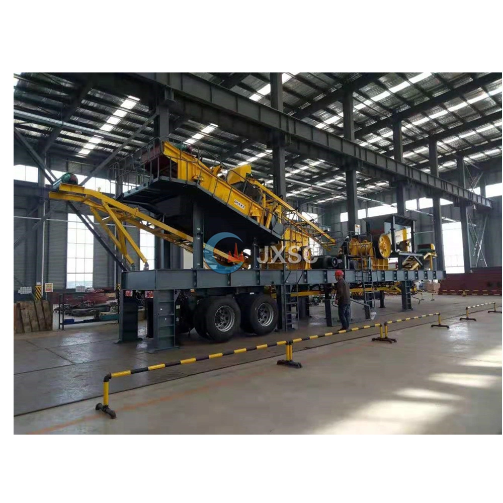 Granite Movable Portable Primary Stone Jaw Crusher Crushing Line for Sale