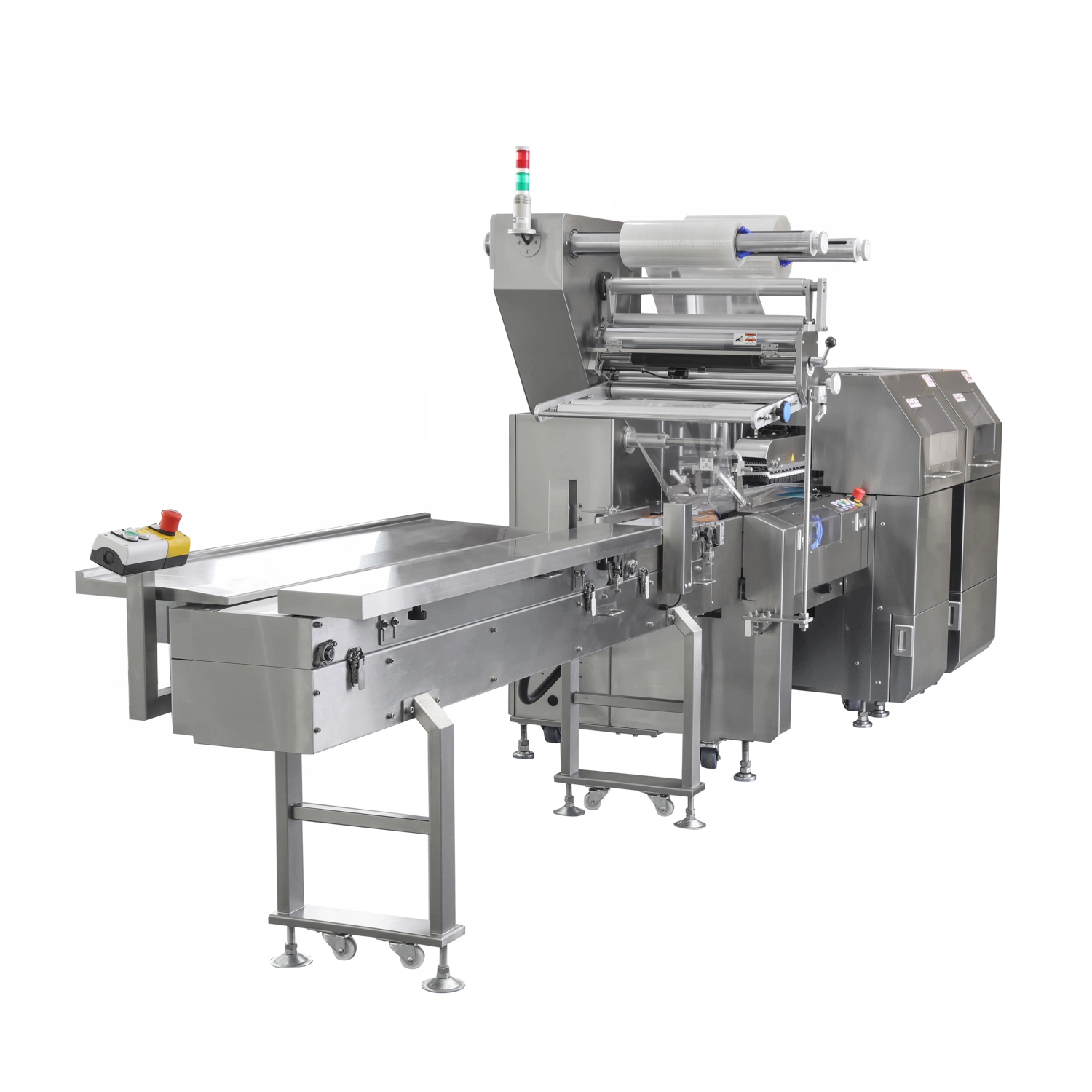 Automatic Biscuit Instant Noodles Chapati Cake Bread Food Servo Packing Pillow Flow Wrap Pack Secondary Group Family Packaging Sealing Machine