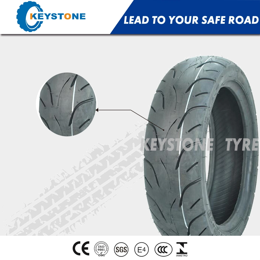 E-MARK Certificated Touring/Sports Motorcycle Tyre with High Mileage and High Grip 120/80-18