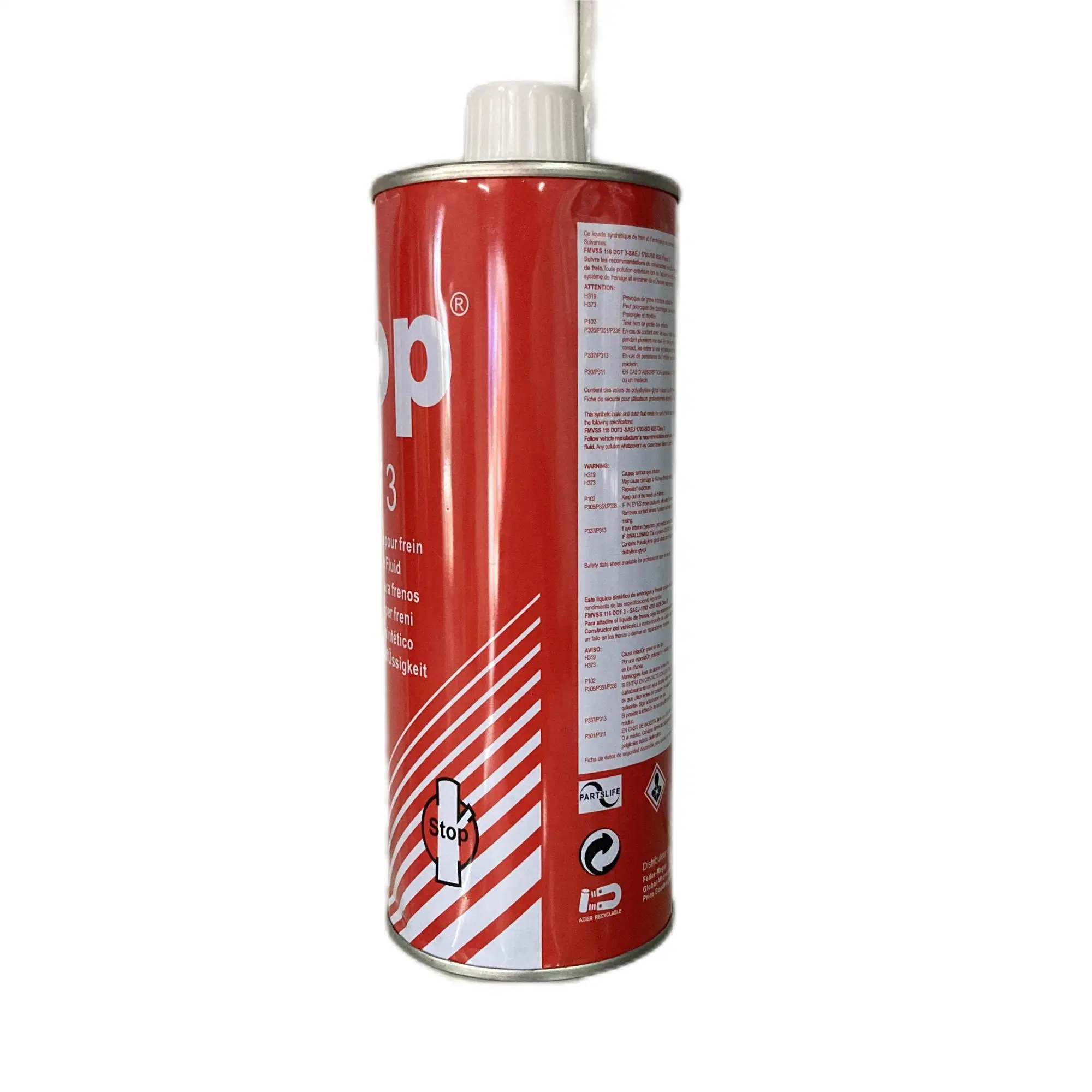 Brake Fluid DOT3 485ml 16/17cm Synthetic Iron Can Brake Oil for Motorcycle and Automobile