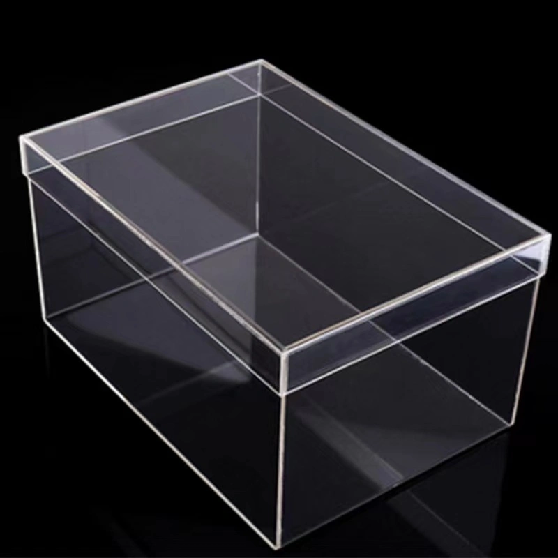 Clear Crystal Perspex Acrylic Case Shoe Display Box