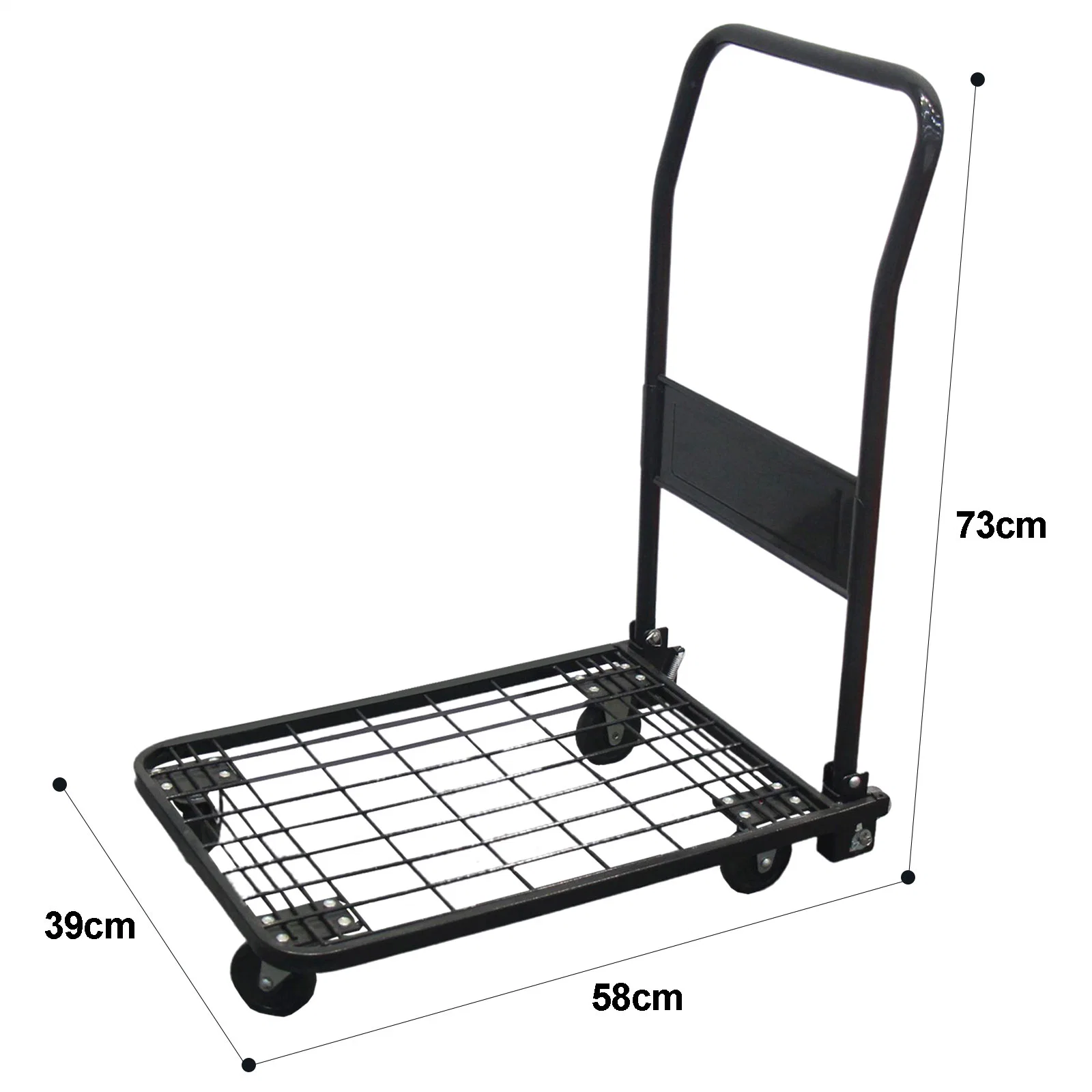 pH50A Plateforme Chariot à Outils, Chariot à Plateau Pliable, Chariot à Main avec Charge de 50kg, Léger et en Maille.