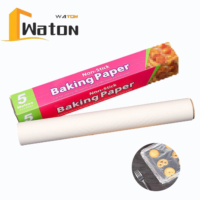 Pre Cut Food Grade Paper Siliconized Colored Baking Parchment Paper Roll