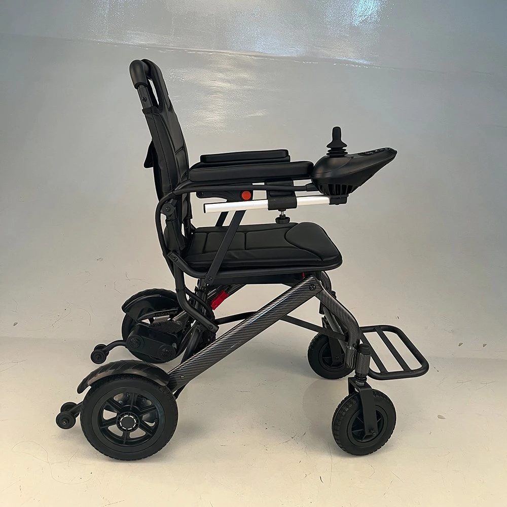 Travel Aluminum Alloy Easy Folding Handicapped Disabled Elderly Electric Wheelchair