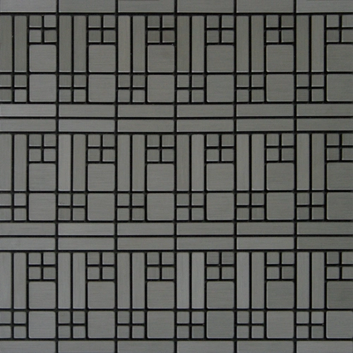 Металлические мозаики на стене здания