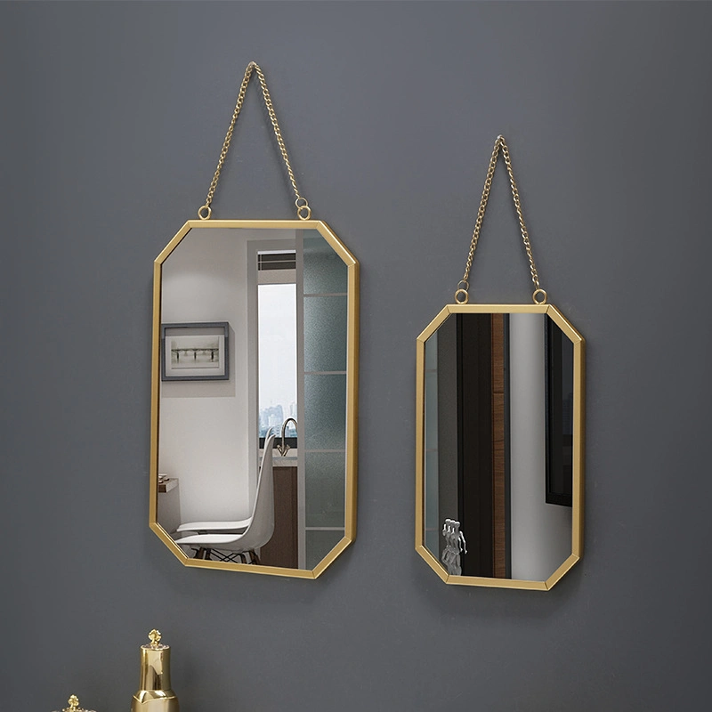 Wall-Mounted cuarto de baño de hierro forjado Espejo espejo decorativo se puede colgar el escritorio espejo de maquillaje Wall-Mounted lavabo espejo del baño