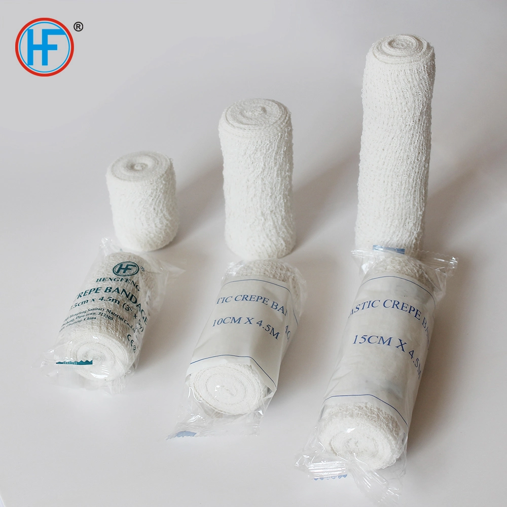 Alimentación del Hospital de algodón desechables Spandex Crepe vendaje elástico Natural