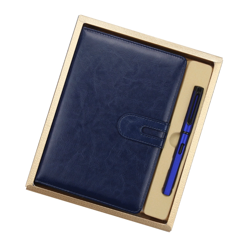 Ensemble carnet en cuir de luxe personnalisé anniversaire A5 couverture rigide avec stylo Pour cadeau combiné