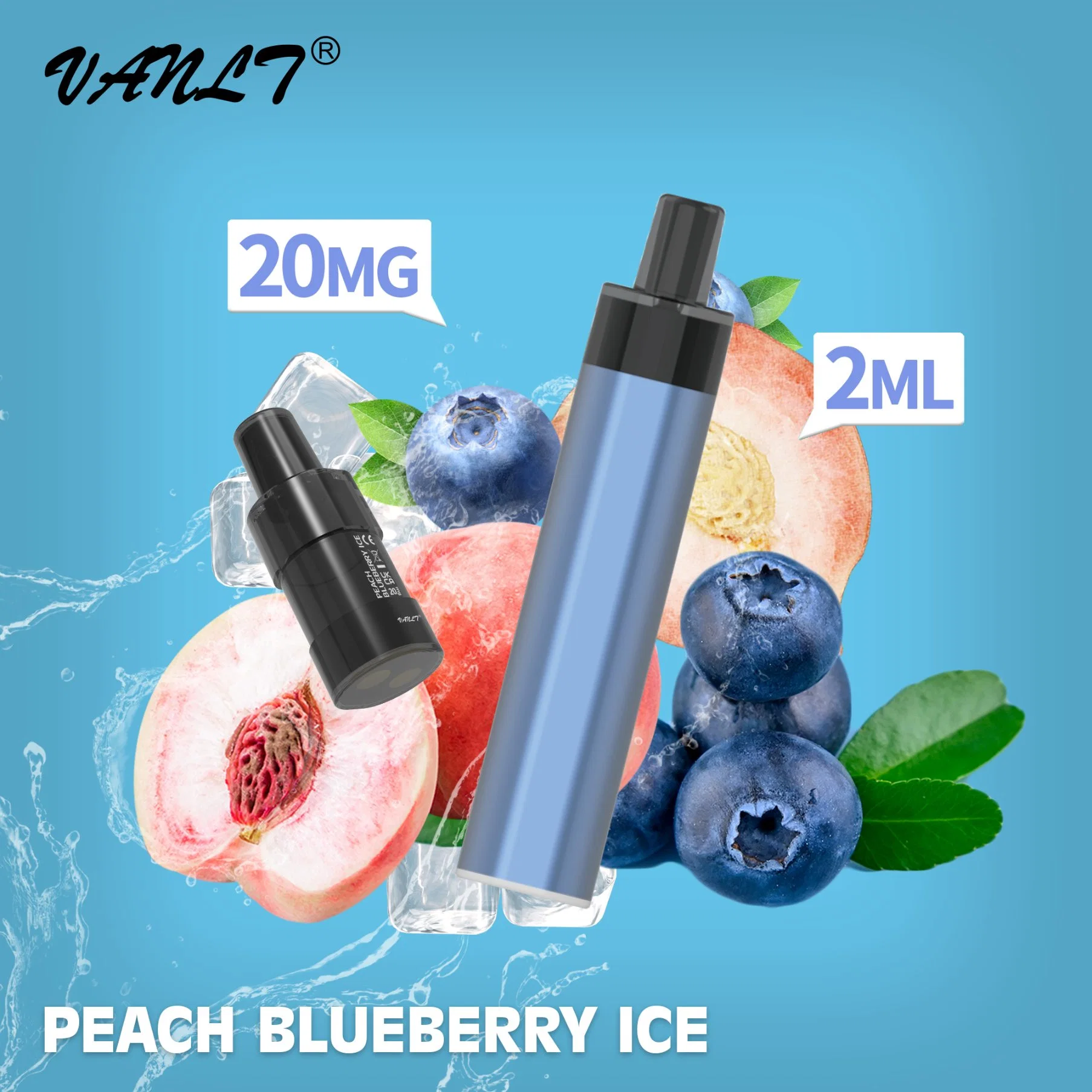 Vanlt Pod Kits 2ml Disposable/Chargeable Electronic Cigarette 20 Flavors Mini Disposable/Chargeable Vape Pen