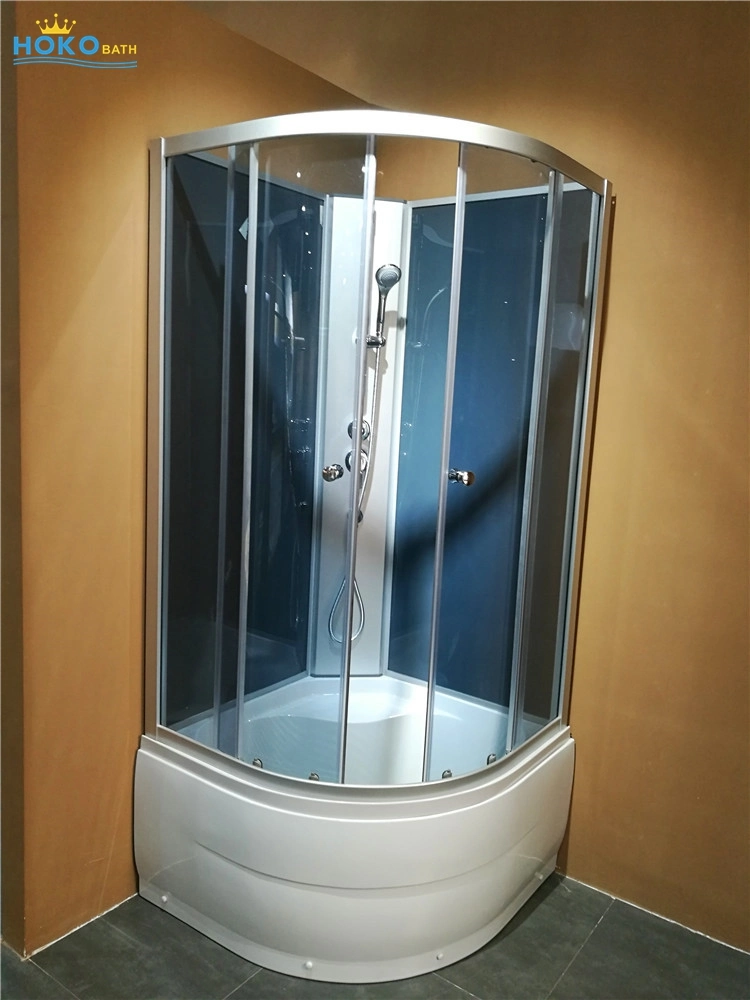 Vidrio de seguridad transparente negro el cuarto de baño ducha de esquina Alojamiento