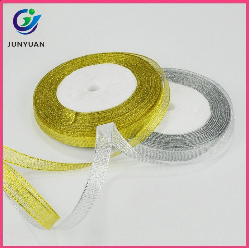 Wholesale/Supplier Christmas Ribbon Gold and Silver Metallic Decorative Ribbon