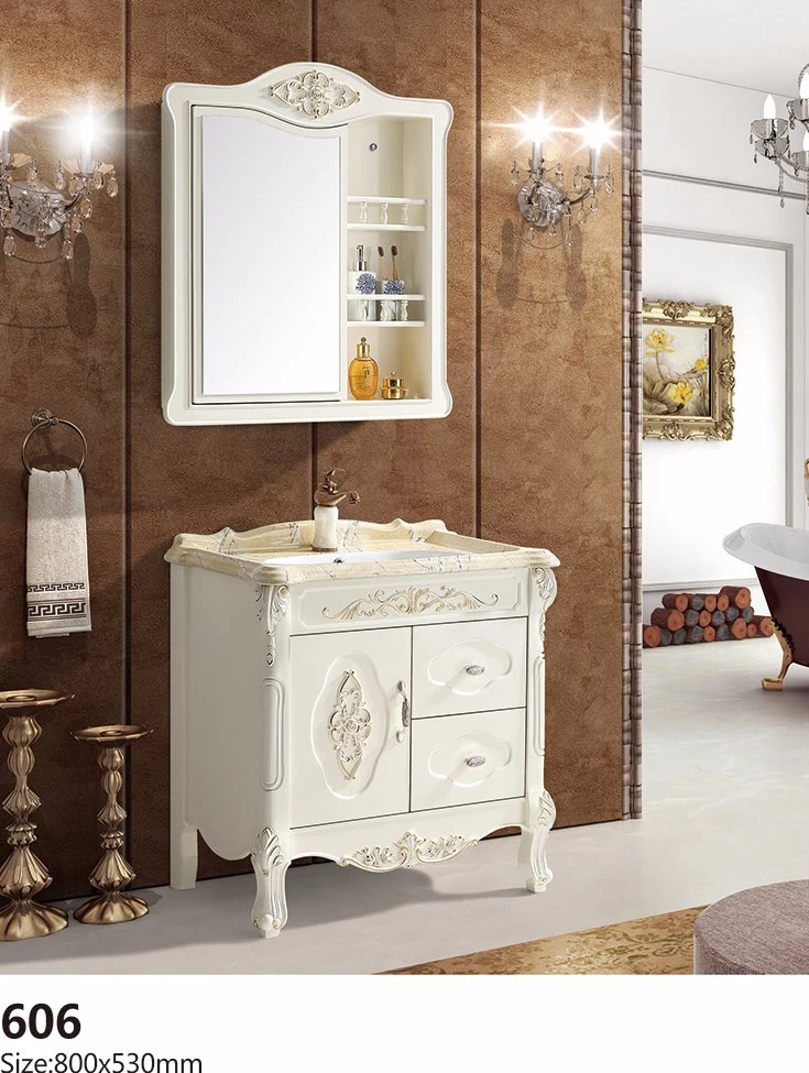 Floor Mounted PVC Bathroom Cabinets Furniture