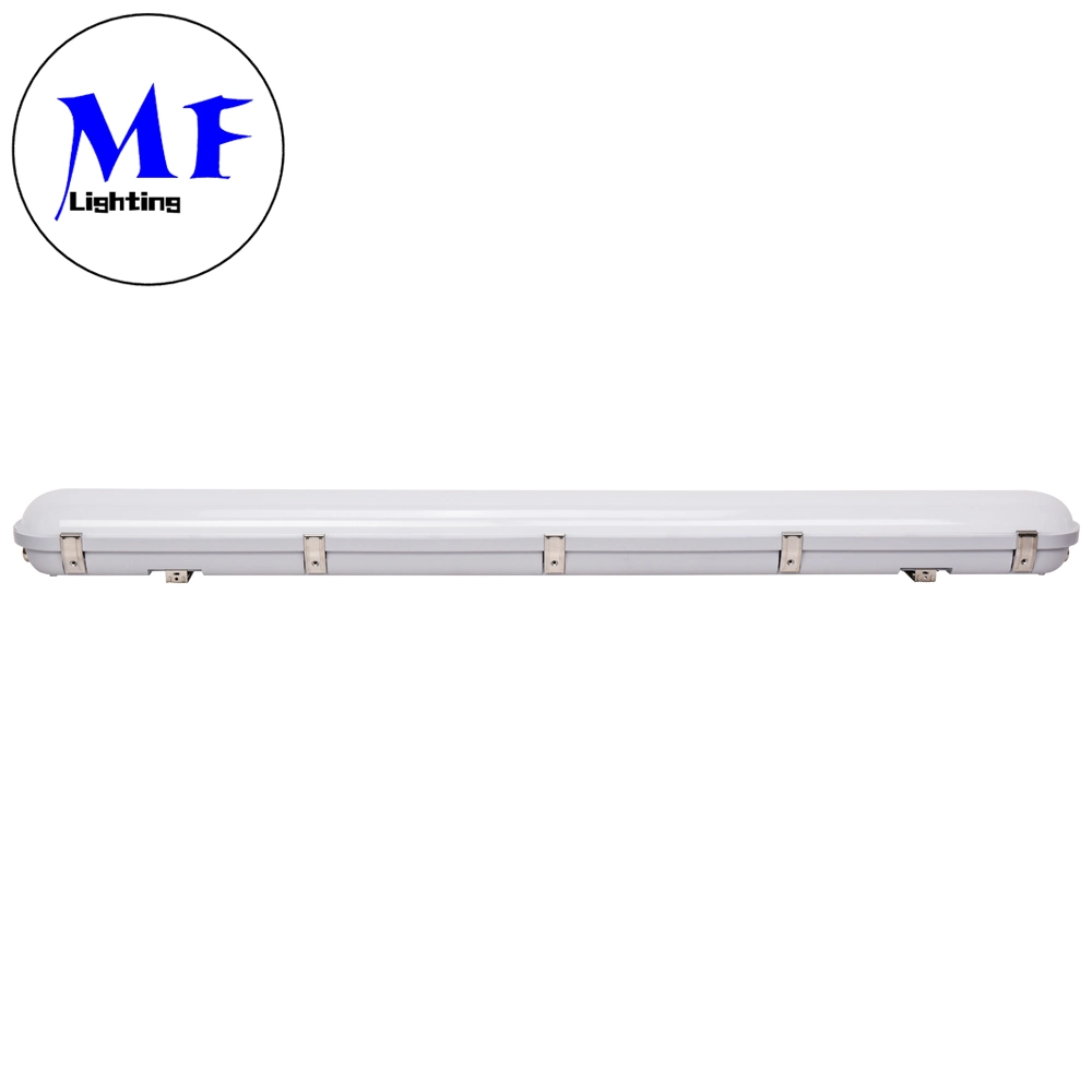 2FT 4FT 5FT Waterproof IP66 20W 40W 60W Linkable Tunnel Railway Train Station Vapor Tight Tube Batten Motion Sensor 90min Emergency RGBW LED Tri Proof Light