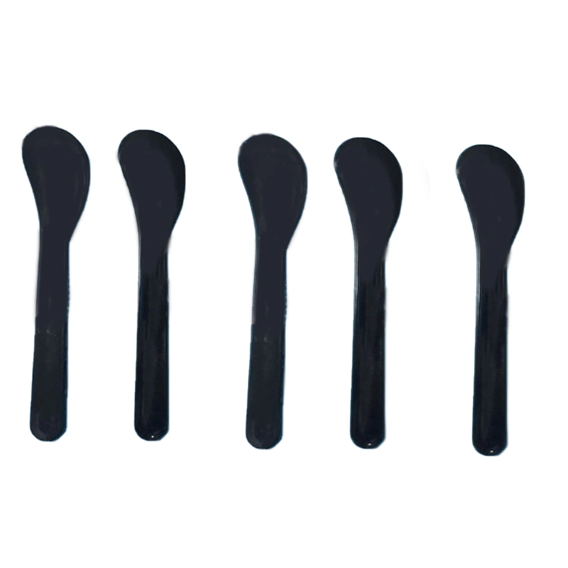 Black Plastic Spoon High quality/High cost performance  Plastic Spoon Mask Spoon Cosmetic Facial Spatula