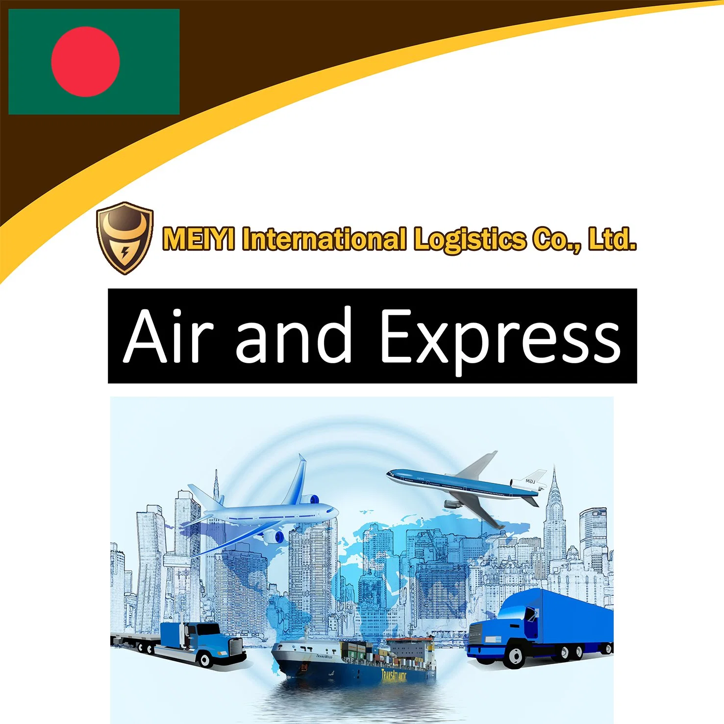 Shipping service from China to Bangladesh by sea freight door-door shipment DDP DDU international forwarder