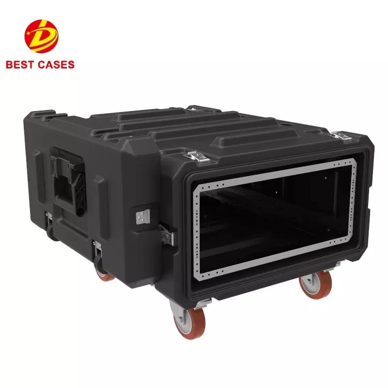 Industrial Service Equipment Protection 16u Plastic Shock Rack Mount Case