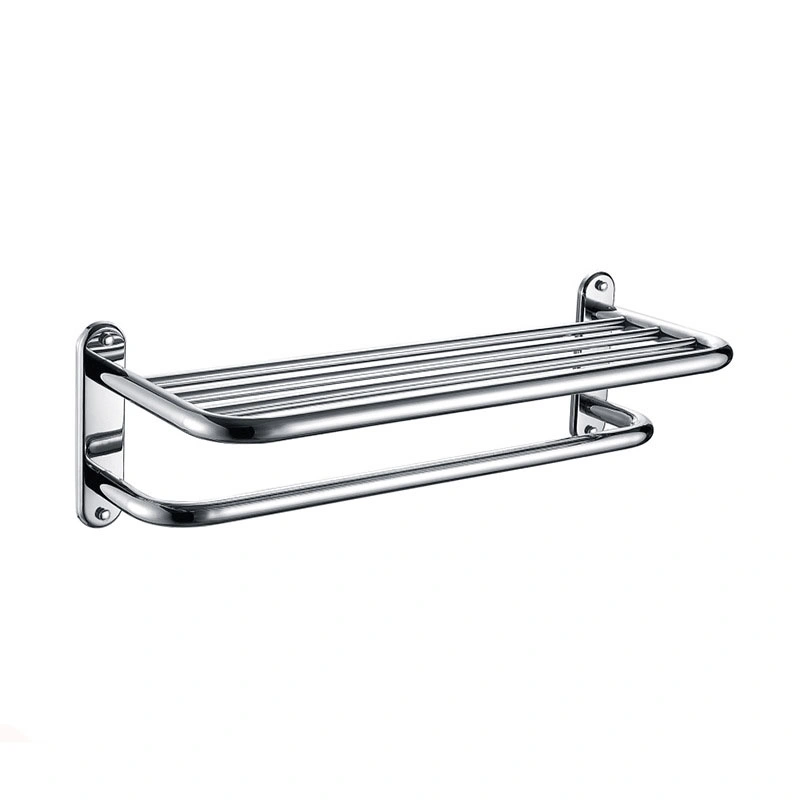 Silver Aluminum Towel Rack Wall Mounted Shower Room Hanger Foldable with Hook Towel Storage Holder Bathroom Accessories