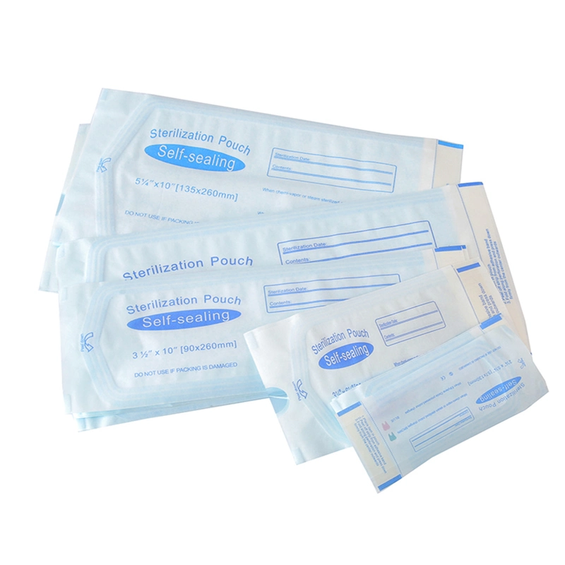 Einweg-Dental Medical Flat Zuseted Selbstdichtende Dampf Sterilisation Packpapier Tasche