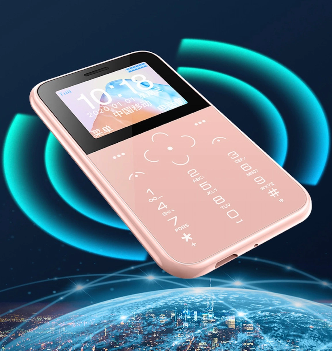 Mini carte de crédit forme GSM téléphone mobile pour les élèves enfants