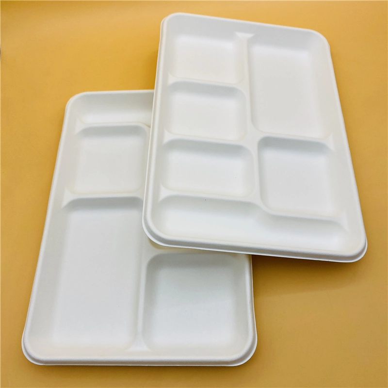 100% Plateau de bagasse de canne à sucre biodégradable et compostable.