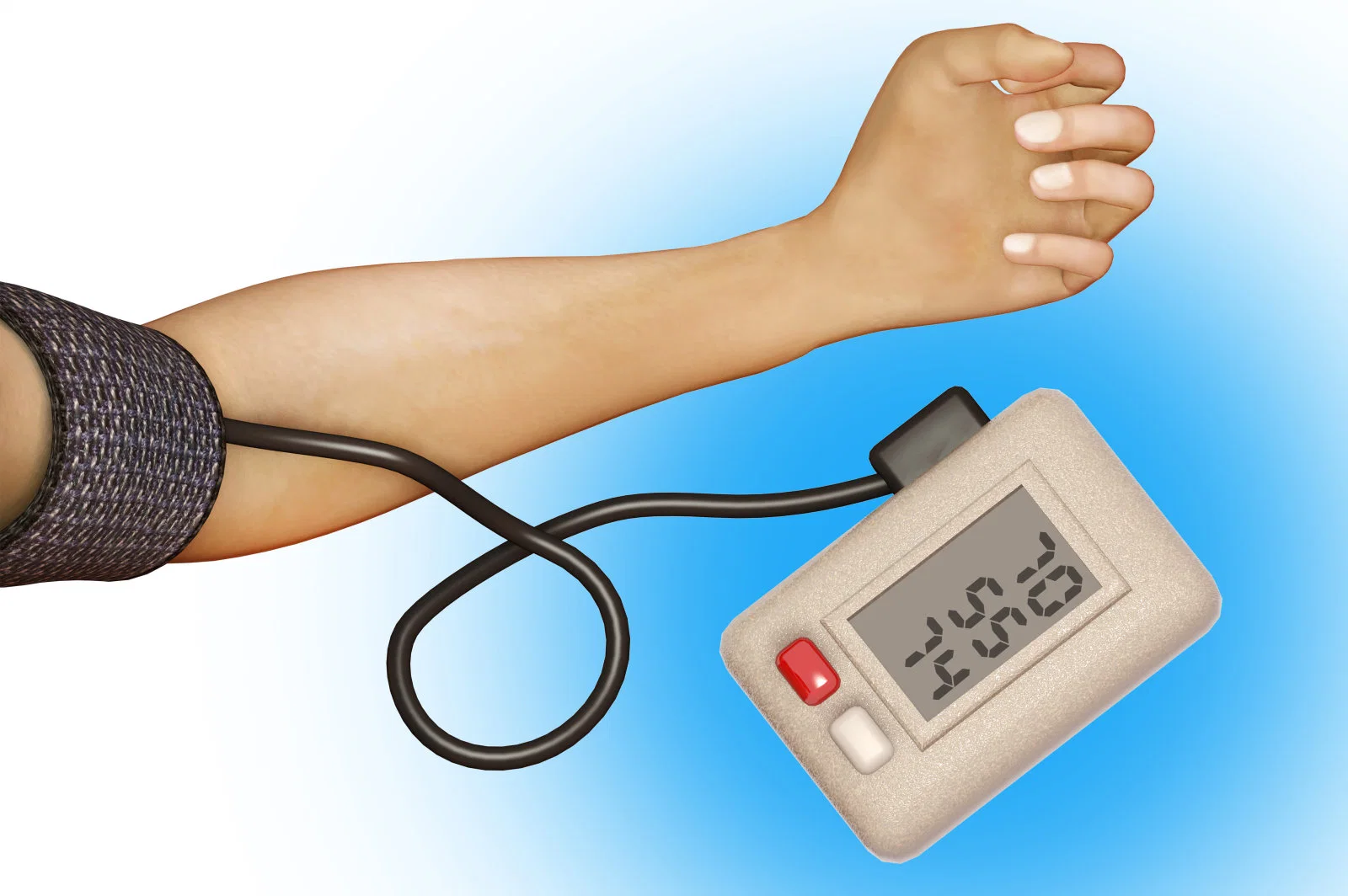 Medical Arm Sphygmomanometer Bp Monitor with Adapter Cable Digital Tensiometer Arm Blood Pressure Monitor