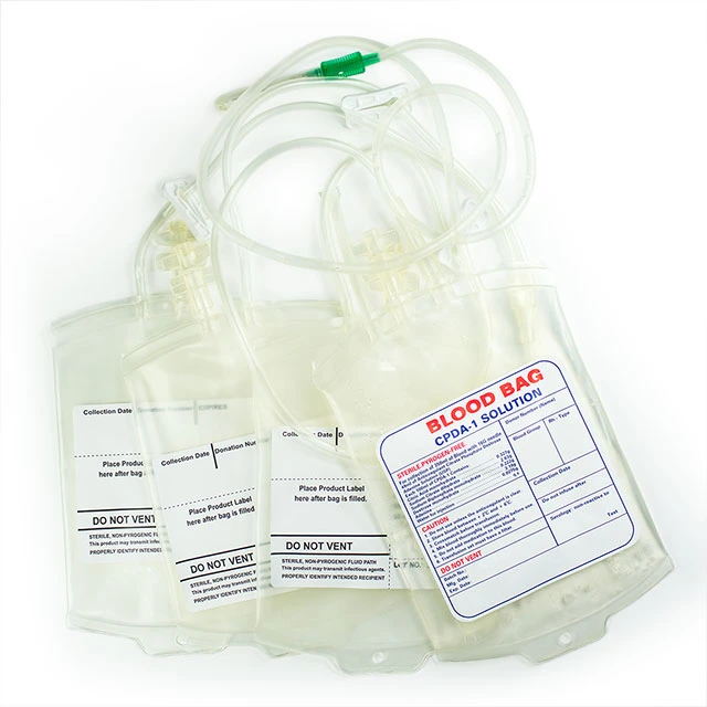 Disposable 250ml 350ml 450ml 500ml Blood Bag for Blood Transfusion