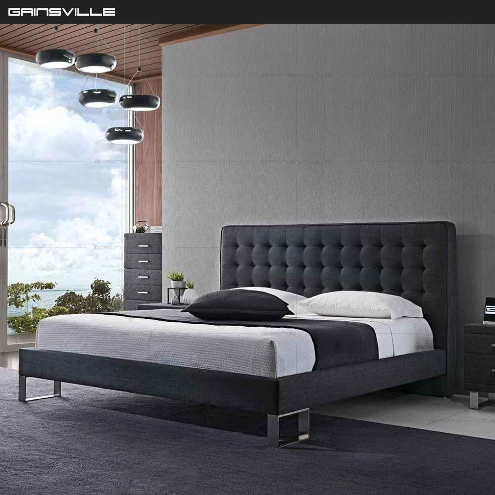 Diseño clásico de estilo americano, cama King Size cama blanda con muebles de dormitorio Storag GC1633